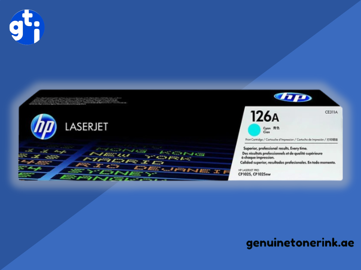 Original HP 126A Cyan Toner Cartridge CE311A for HP LaserJet UAE — Genuine HP Color Toner