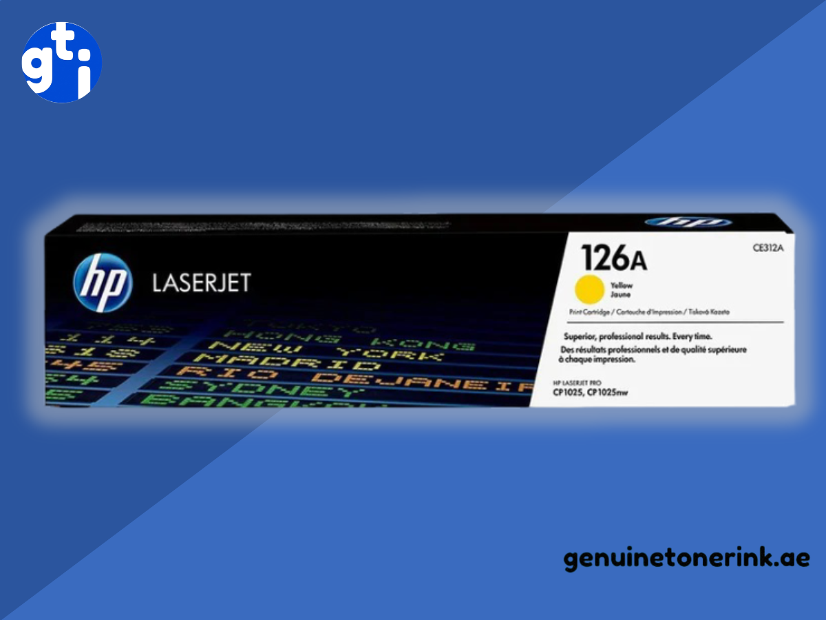 Original HP 126A Yellow Toner Cartridge CE312A for HP LaserJet Dubai UAE