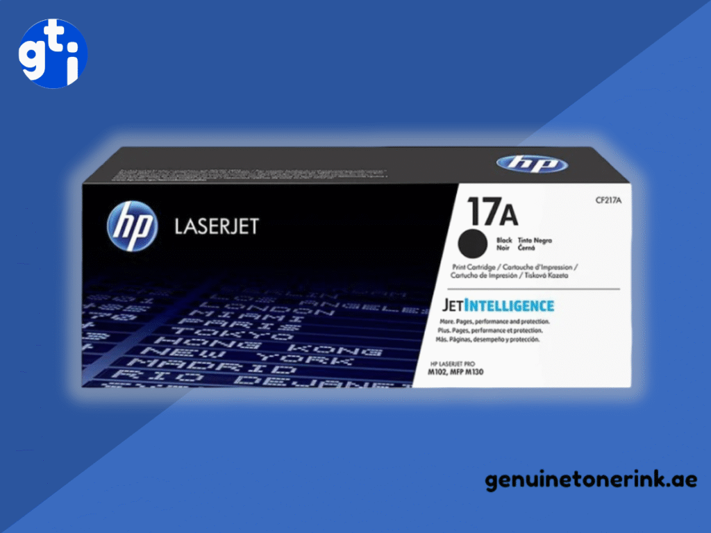 HP 17A Black (CF217A) toner cartridge jo HP LaserJet printers ke liye bana hai, clear aur consistent printing ke liye perfect