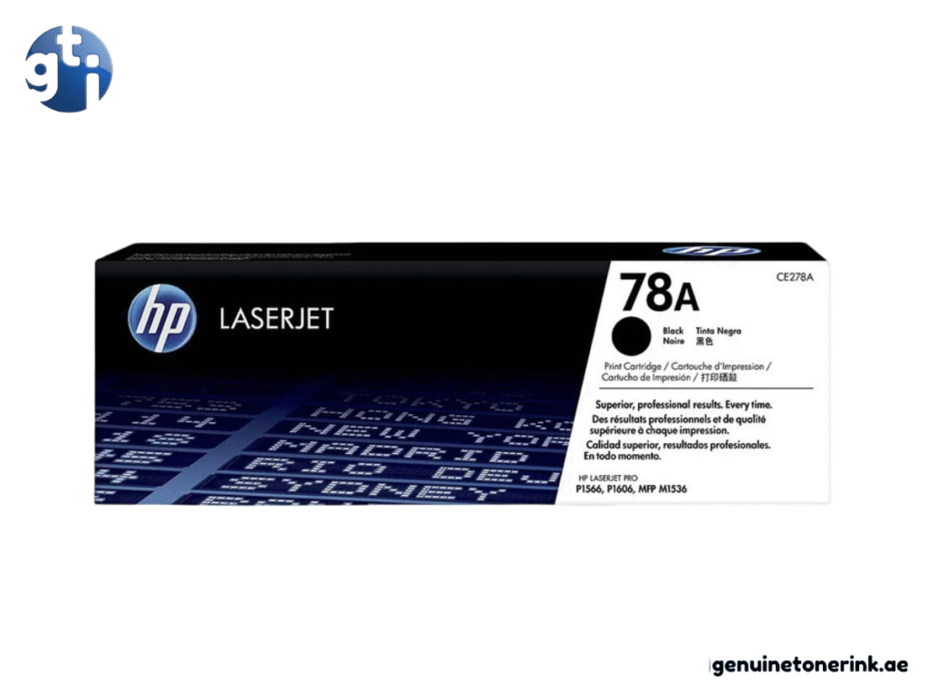 Original HP 78A Black Toner Cartridge CE278A for HP LaserJet Pro P1566 P1606 MFP M1536 UAE
