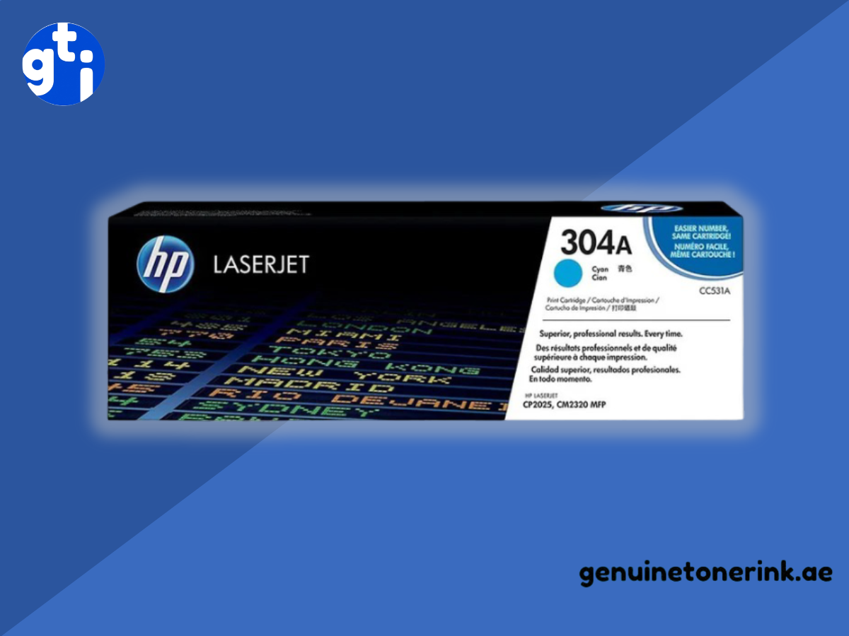 Genuine HP 304A Cyan CC531A toner cartridge for HP LaserJet CM2320, CP2025 printers