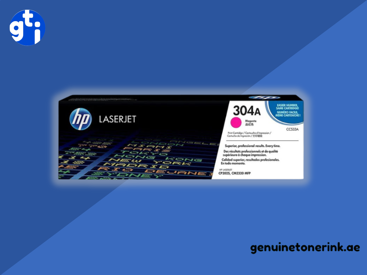 HP CC533A magenta toner supplied by a trusted Dubai distributor