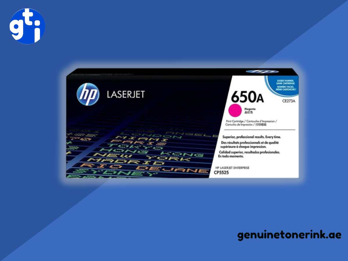 HP 650A magenta toner cartridge CE273A for vibrant HP LaserJet color printing